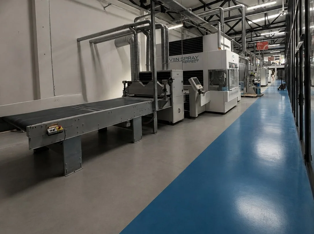 The Venjakob finishing line on the CANDEO floor