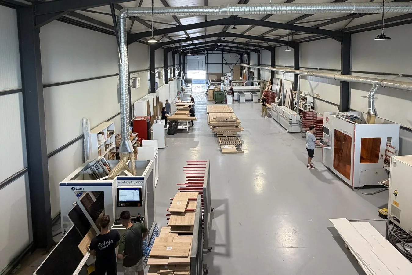 Panel processing and assembly hall
