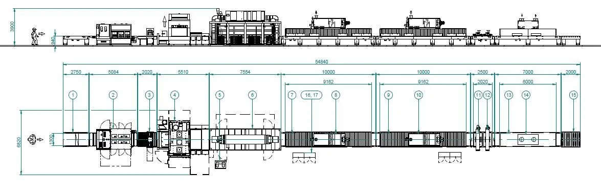 Line layout drawing